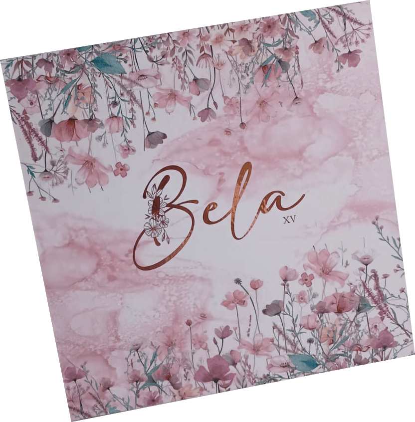 Convite com identidade visual elegante